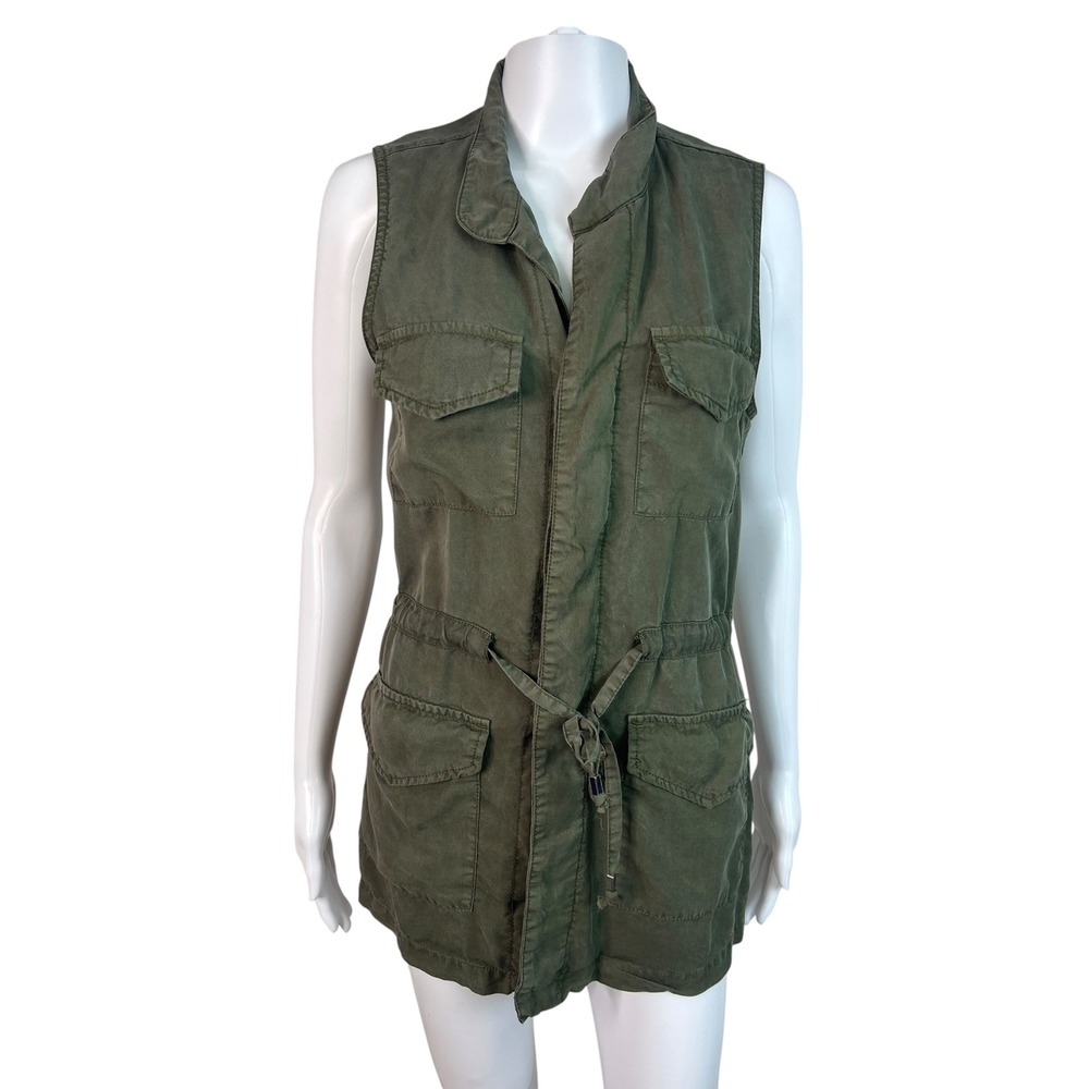 Mossimo Women's Vest Top Olive Green Lyocell Utility Military Gorpcore Small